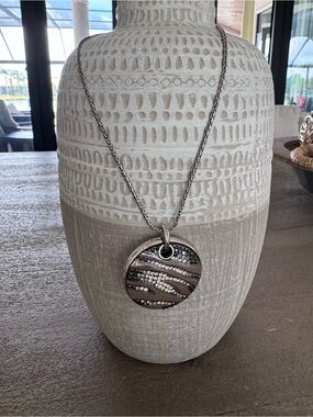 Brighton Reversible Necklace Silver Crystal Pendant